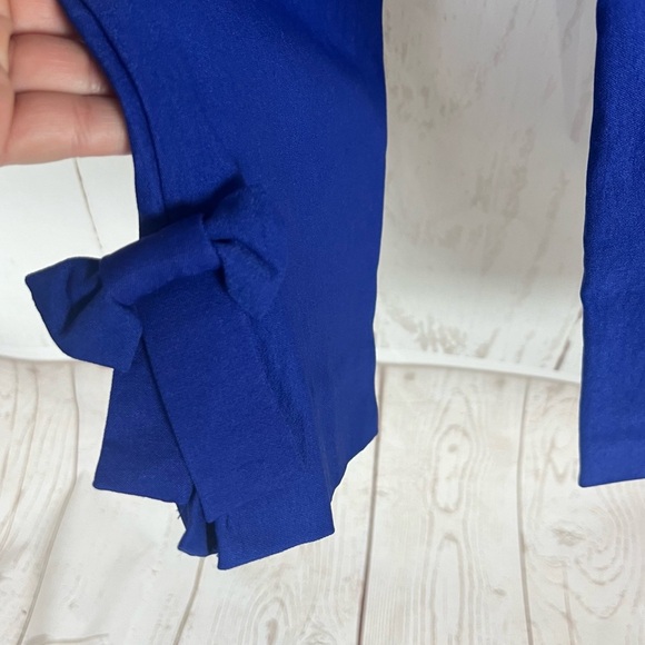 Grace Elements bright blue ankle pants with bow detail Small NWT - Picture 3 of 6